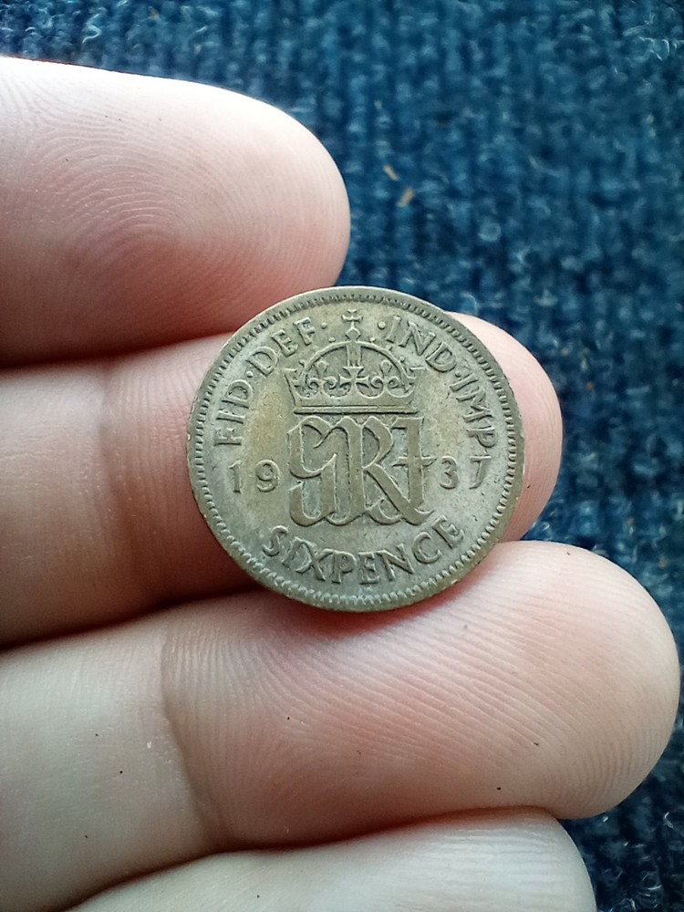 1937 Great Britain 6 Pence Silver