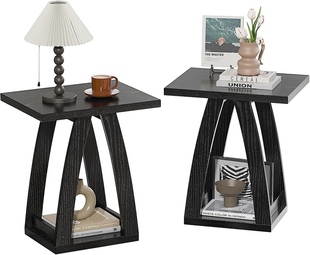 End Table Side Table Nightstand Sofa Side Table W/ Shelf Modern End Table Living