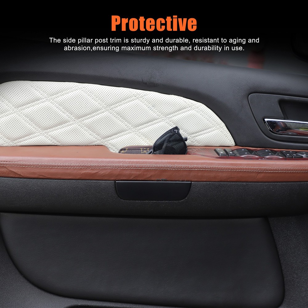 ABS Black Inner Door Panel Handle Pull Cover For Cadillac Escalade 2007-2014