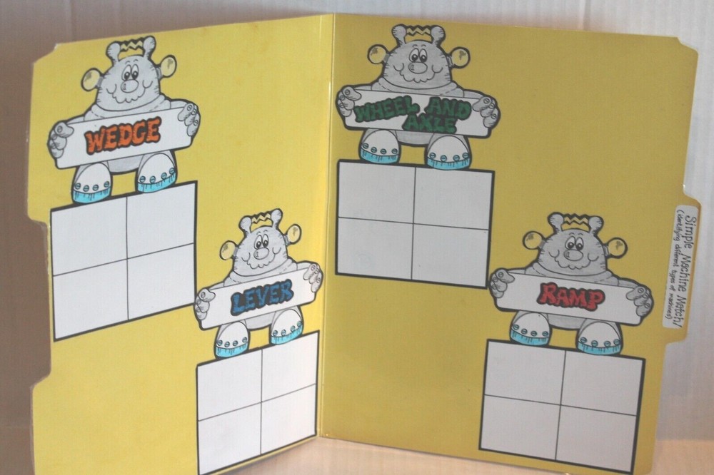 Simple Machine Match Science Center Folder Game Activity Grades 2-3 NEW
