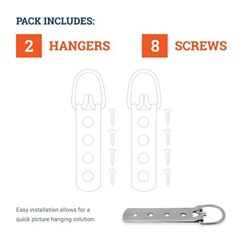 Super Heavy Duty Extra Large Strap Hanger 2 Pack 4 Hole Dring Hanger