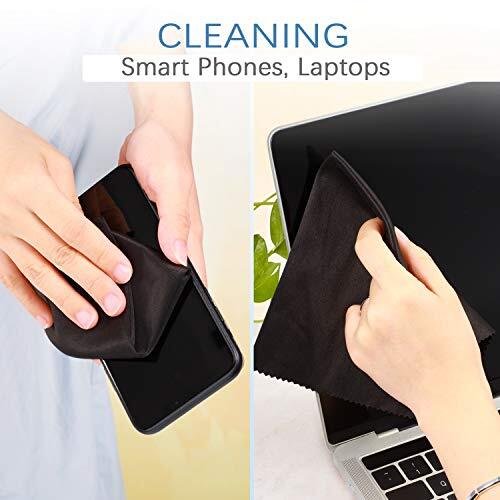 12 Pack Extra Large Microfiber Cleaning Cloth Multicolor For Eyeglasses Devices