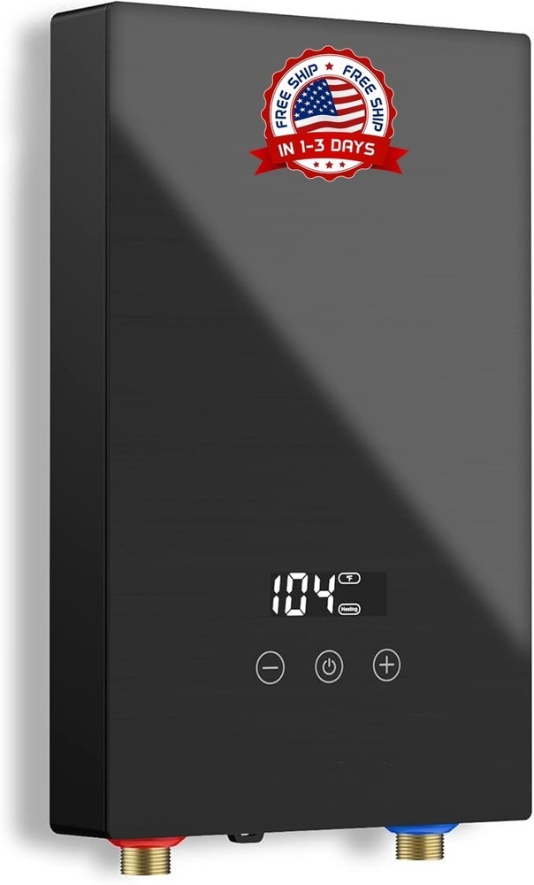 Calentador De Agua Sin Tanque LCD Electrico 8000W 240V US Para Cocina Ducha Casa