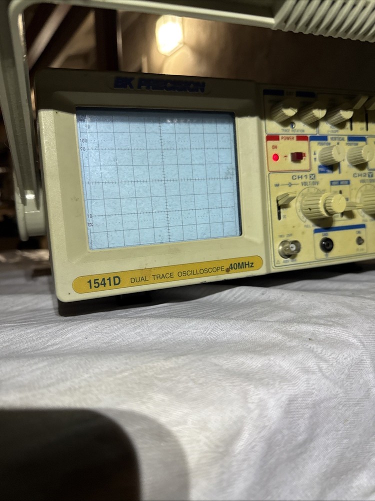 BK Precision 1541D Dual Trace Oscilloscope Power Tested, All Else Untested As Is