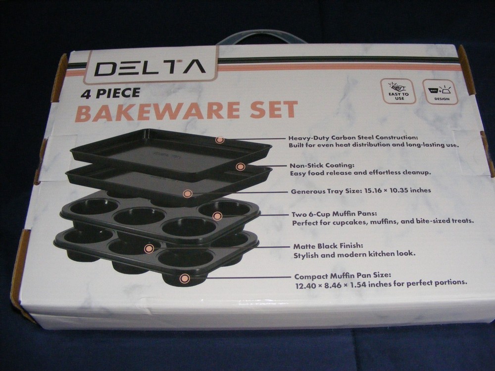 Delta Matte + Rose Gold Line 4 Piece Bakeware Set