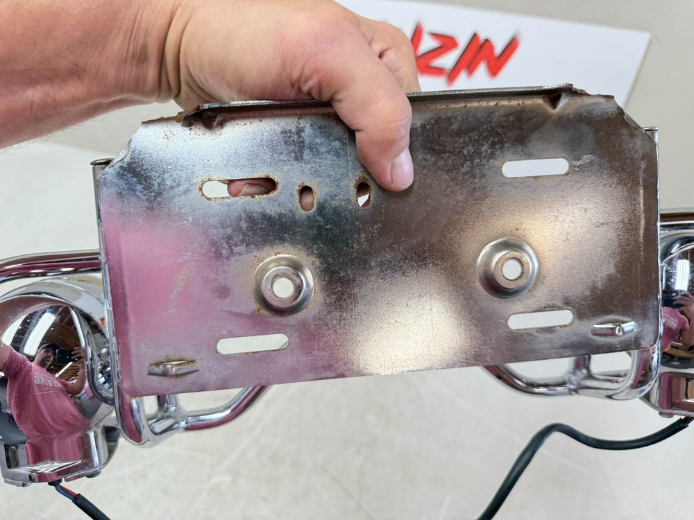 2003 HARLEY ELECTRA GLIDE License Plate Tag Mount Tail Light Bar