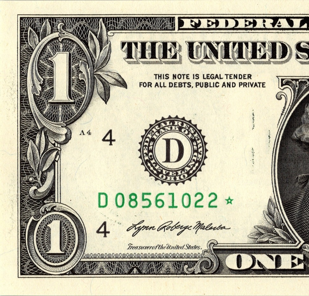 2021 D Star Note One Dollar Bill Regular Run Pack Note D08561022*