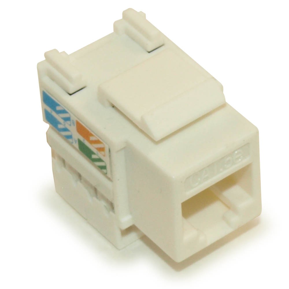 Keystone Jack Insert/Punch-down - Cat 5E RJ45 Networking  White