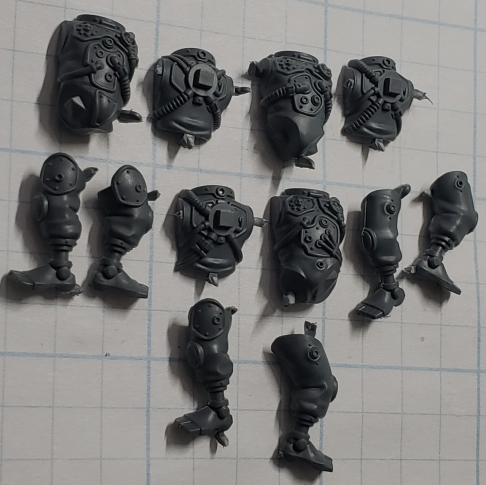 40k Adeptus Mechanicus Bits Battleclade Servitor Bionic Torso Legs x3 Set