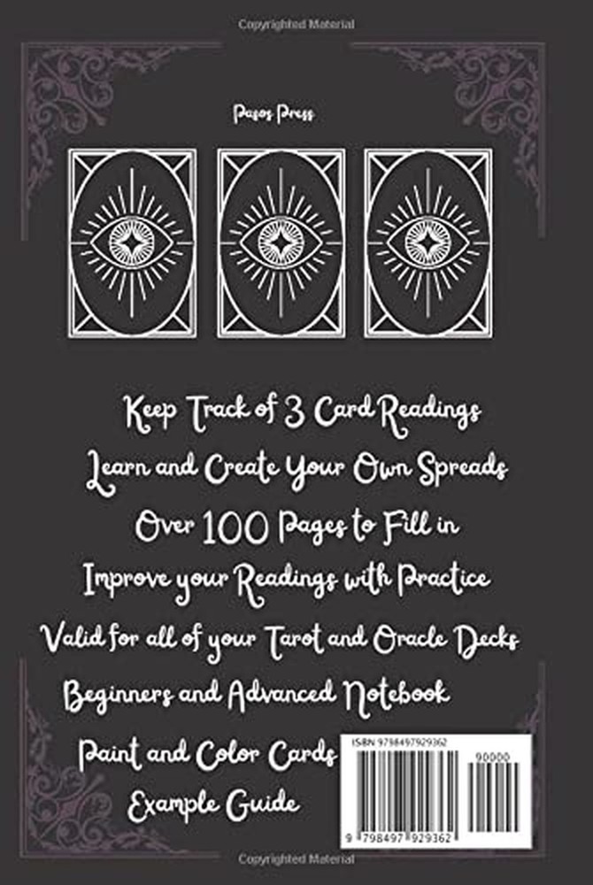 Tarot Journal Notebook Workbook: Tarot and Oracle Notebook Journal for 3 Card...