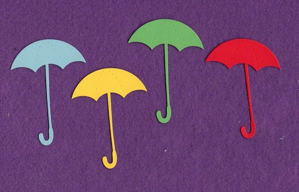 UMBRELLA # 2 die cuts scrapbook cards