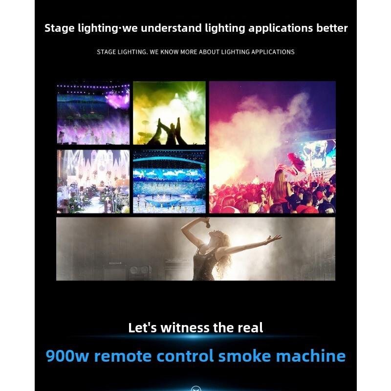 LED900W remote control smoke machine fire fighting stage performance wedding