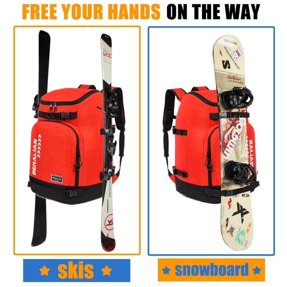 Ski Boot Bag - 50L Ski Boot Travel Backpack Waterproof Snowboard Boot Backpack