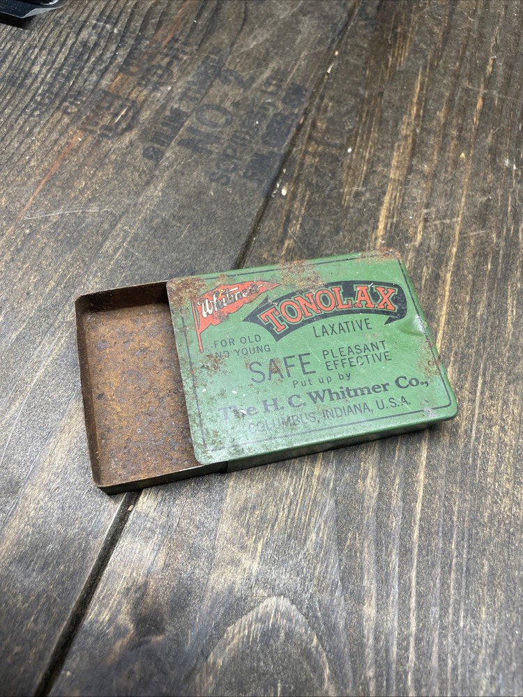 Vintage Original Tonolax Tin Laxative