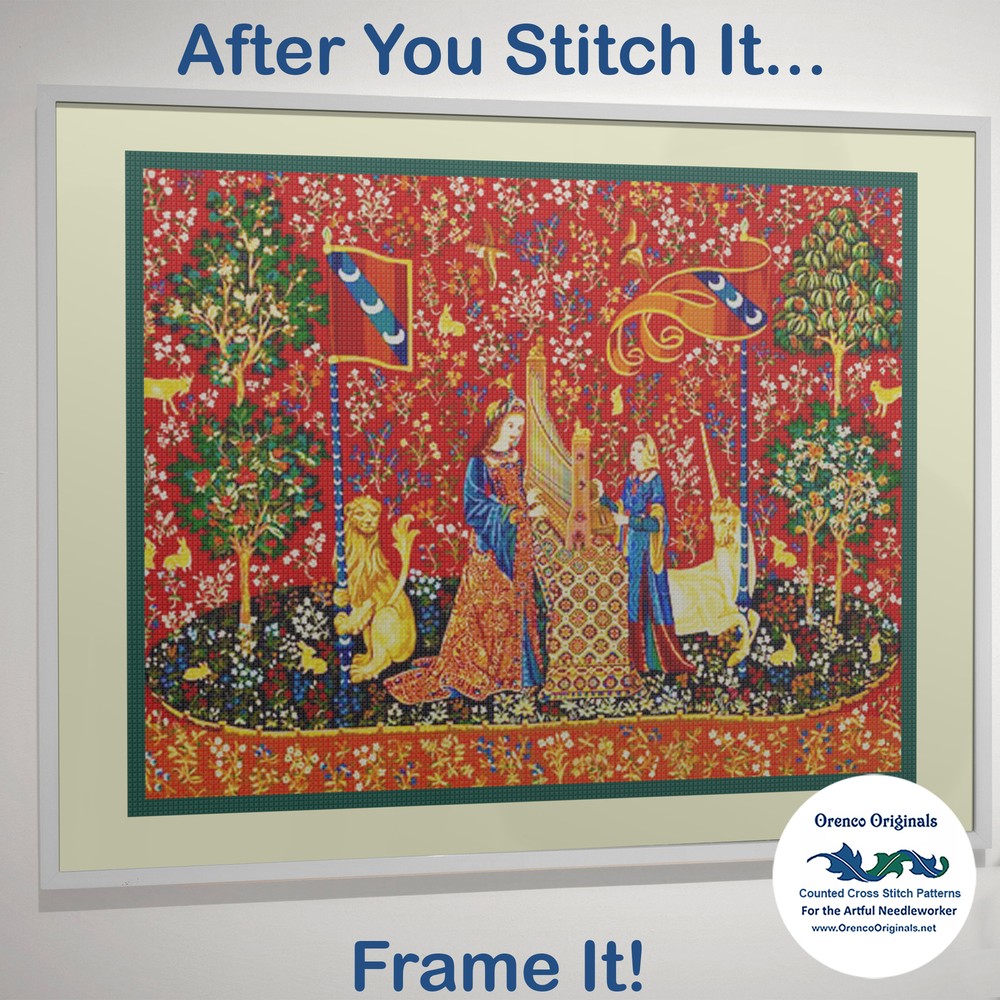 Medieval King Arthur from 16th Century Tapestry Counted Cross Stitch Pattern