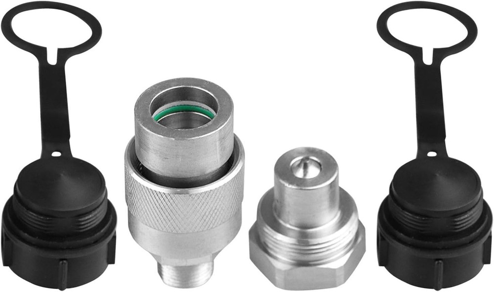 Brand New 3/8 Inch Hydraulic Quick Coupler Set Silver