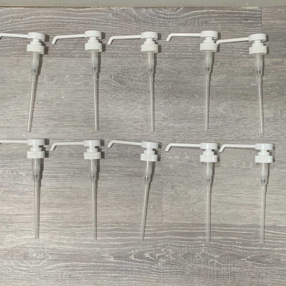 Dispenser Pump Tops w/ Threaded Collars 28/400 White Plastic Lotion Soap 10 Pack