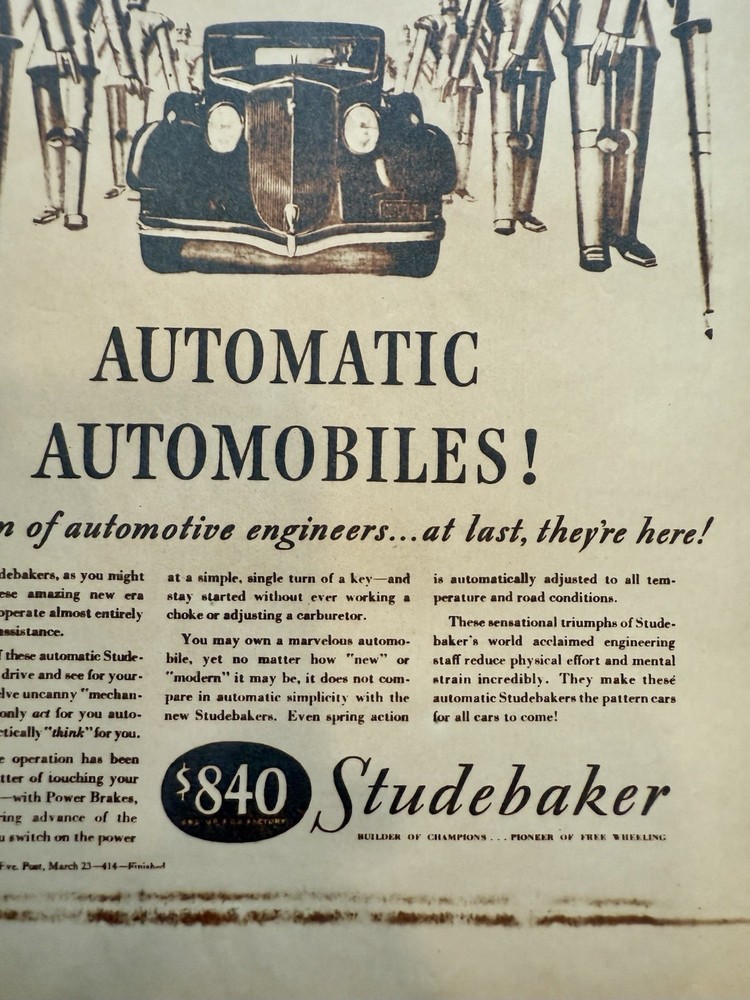 Studebaker Various Year Advertising 1965 1870 1910 Ephemera