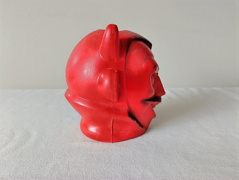 1960s Peerless Red Devil Blow Mold Light Halloween String Light 4"