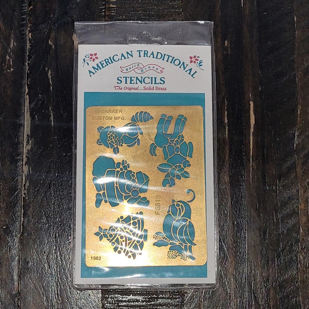 American Traditional Solid Brass Stencil