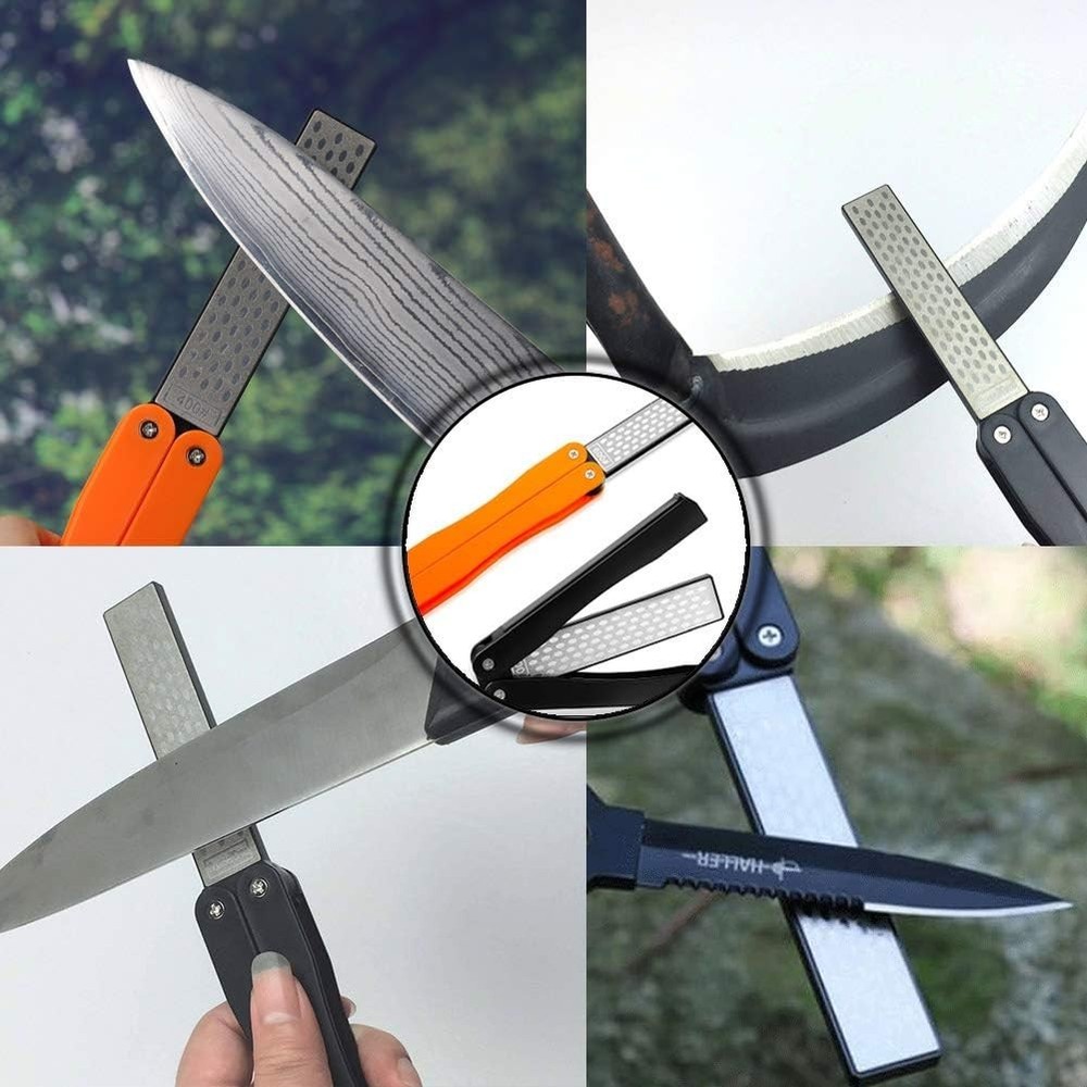 Portable Diamond Sharpening Stone - Double-Sided for Quick and Precise Cutting