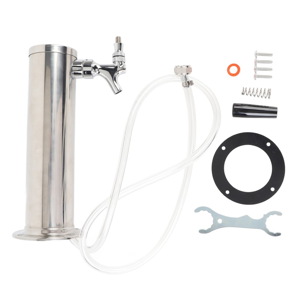 Column Draft Beer Tower Dispenser Kit Single Tap Stainless Draft Beer Tower