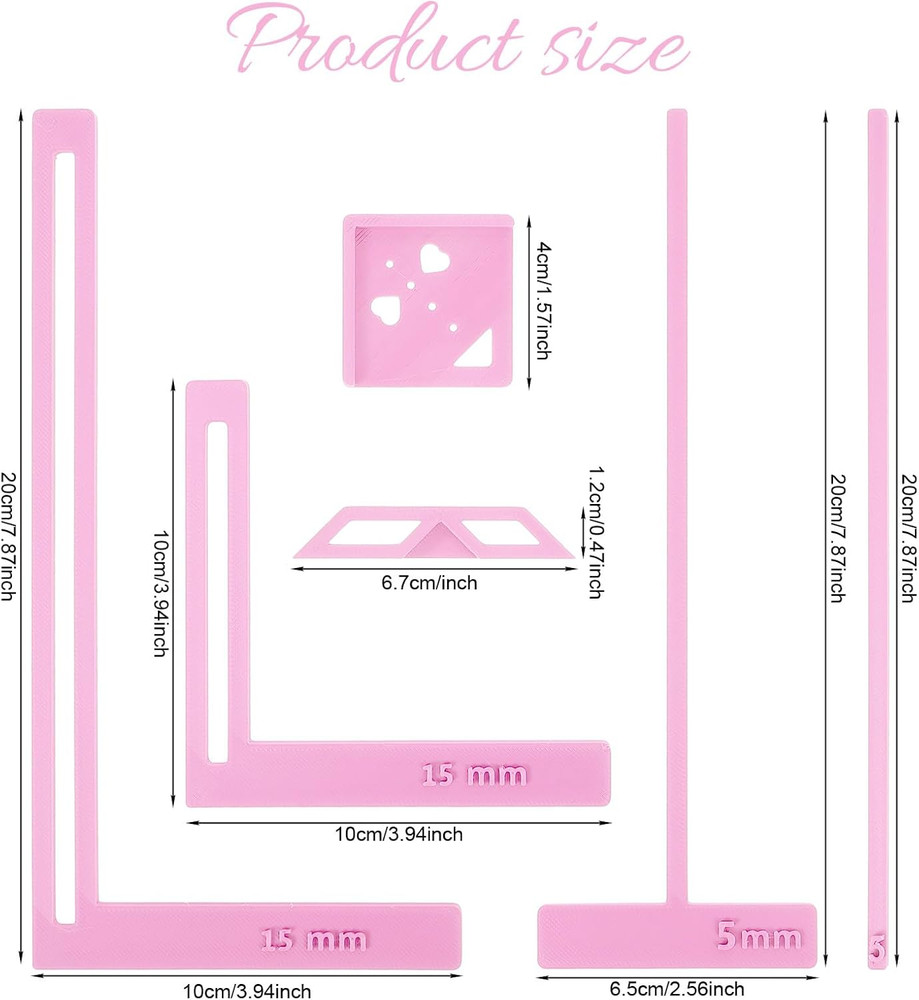 6PCS Binding Tool, Easy Scrapbooking Tools Kit for Starter, L Ruler + T Ruler +