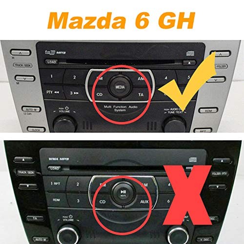Aux Adapter, Car Stereo AUX Input & USB Charging Adapter for Mazda 2004-2008