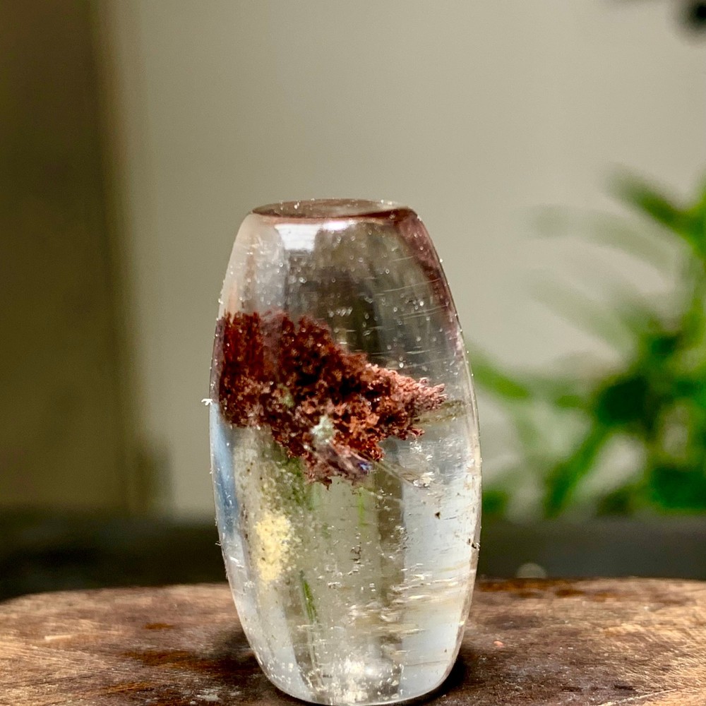 10G Natural Green Ghost Crystal Quartz Crystal Column Mineral Sample