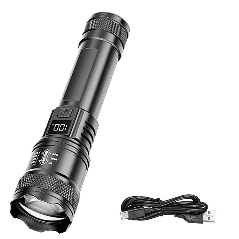 Super-Bright LED Tactical Military LED Flashlight Torch 5 Modes Zoomable