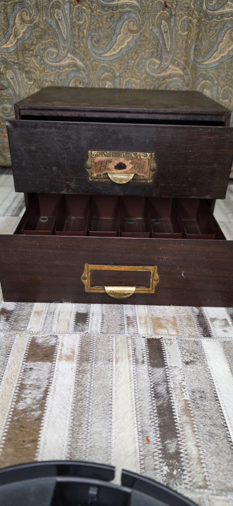 C &E Watchmakers 2 Drawer Cabinet Vintage. Nice Condition.
