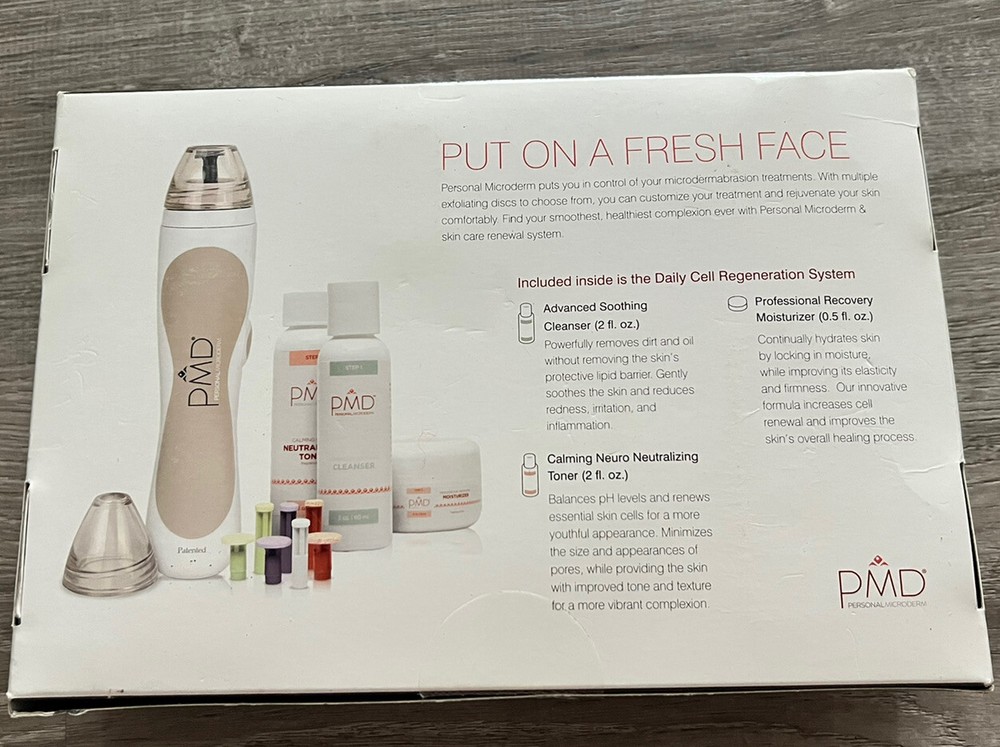 PMD Personal Microderm Complete System-White/Taupe w/ Mfg.box