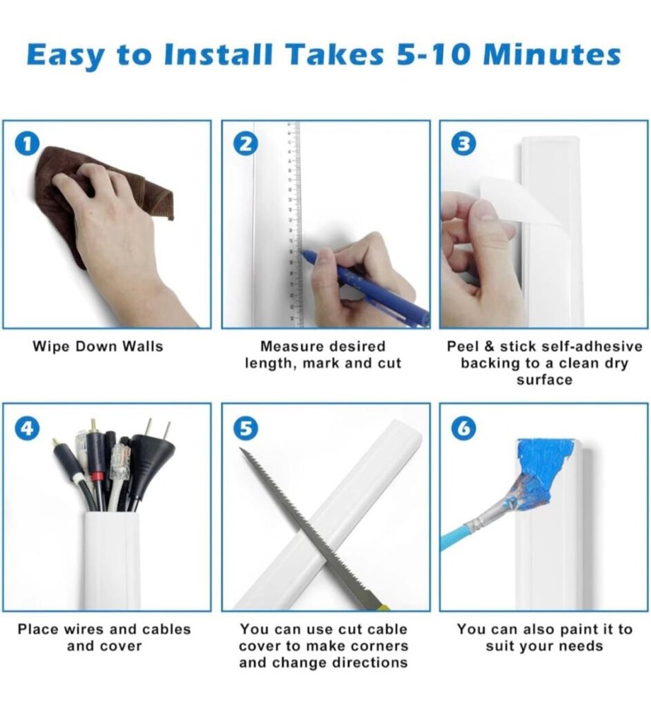 Unbranded Cable Hider 39in White