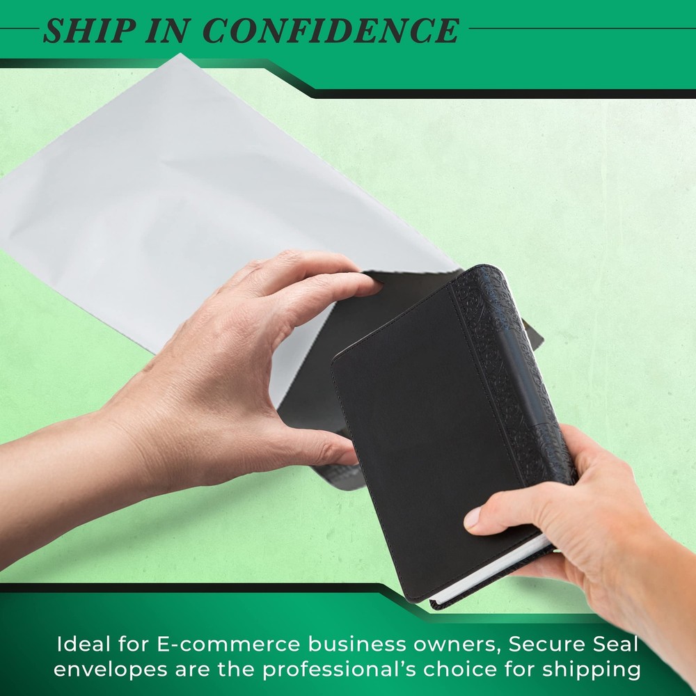 100 Pack Secure Seal White Poly Mailers - Safe 4” x 6” (100 Pack),