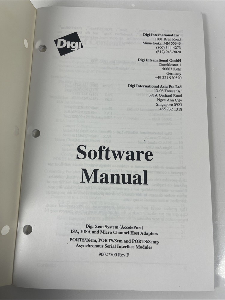 Digi Software Manual XEM System ACCELEPORT Manual