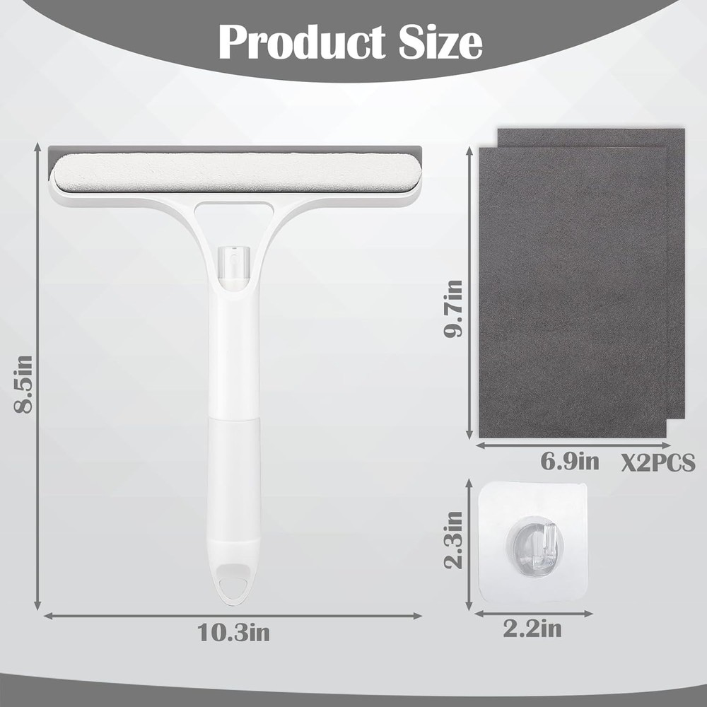 Revolutionary Window Cleaning Kit: Squeegee & Magic Cloth for Any Surface