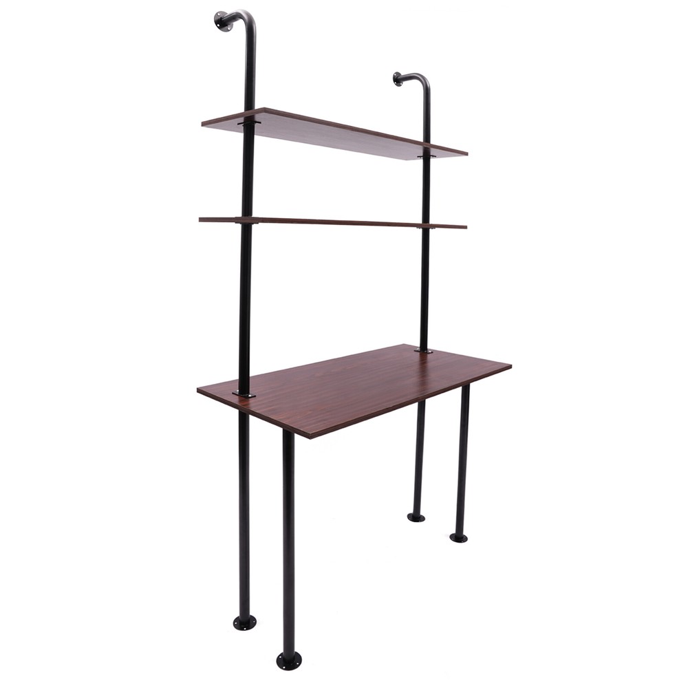 Wall Mounted Metal Bracket Desk Space-saving Computer Table Load-bearing Office