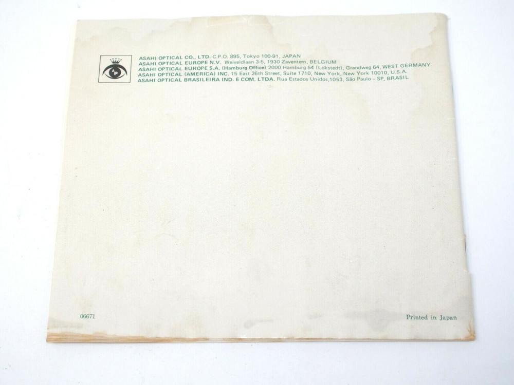 Pentax KM Camera Instruction Manual