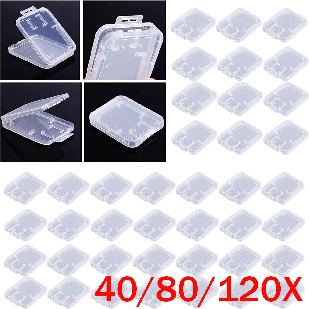 40/80/120 pcs Case Holder for Micro SD SDHC Memory Card Box Storage Hard Plastic