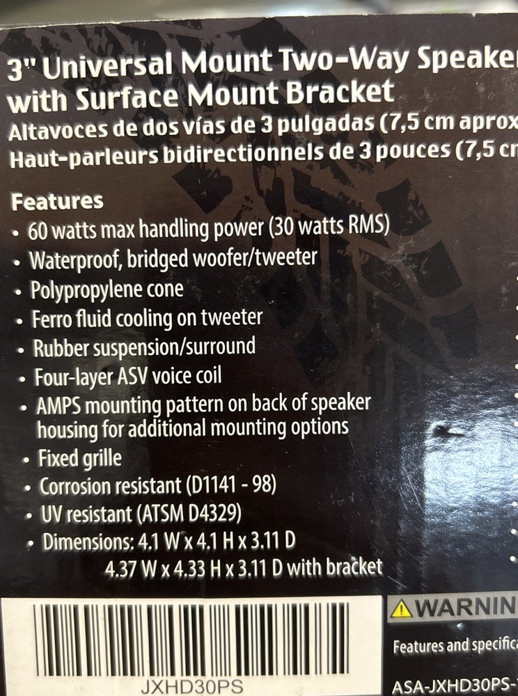 3” UNIVERSAL MOUNT TWO-WAY SPEAKERS
