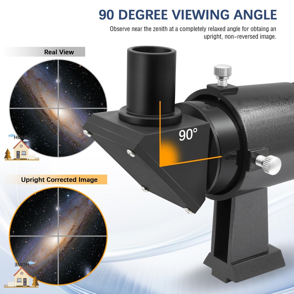 Alstar Telescope Finder Scope, Right-Angle Upright Corrected Image Optical Fi...