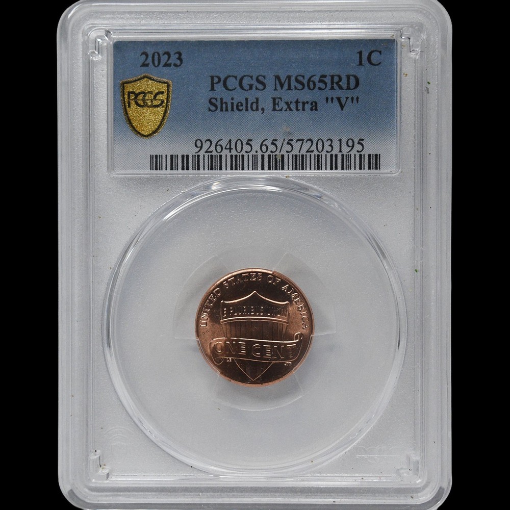 2023 P Lincoln Shield Cent Extra "V" PCGS MS65RD #57203195
