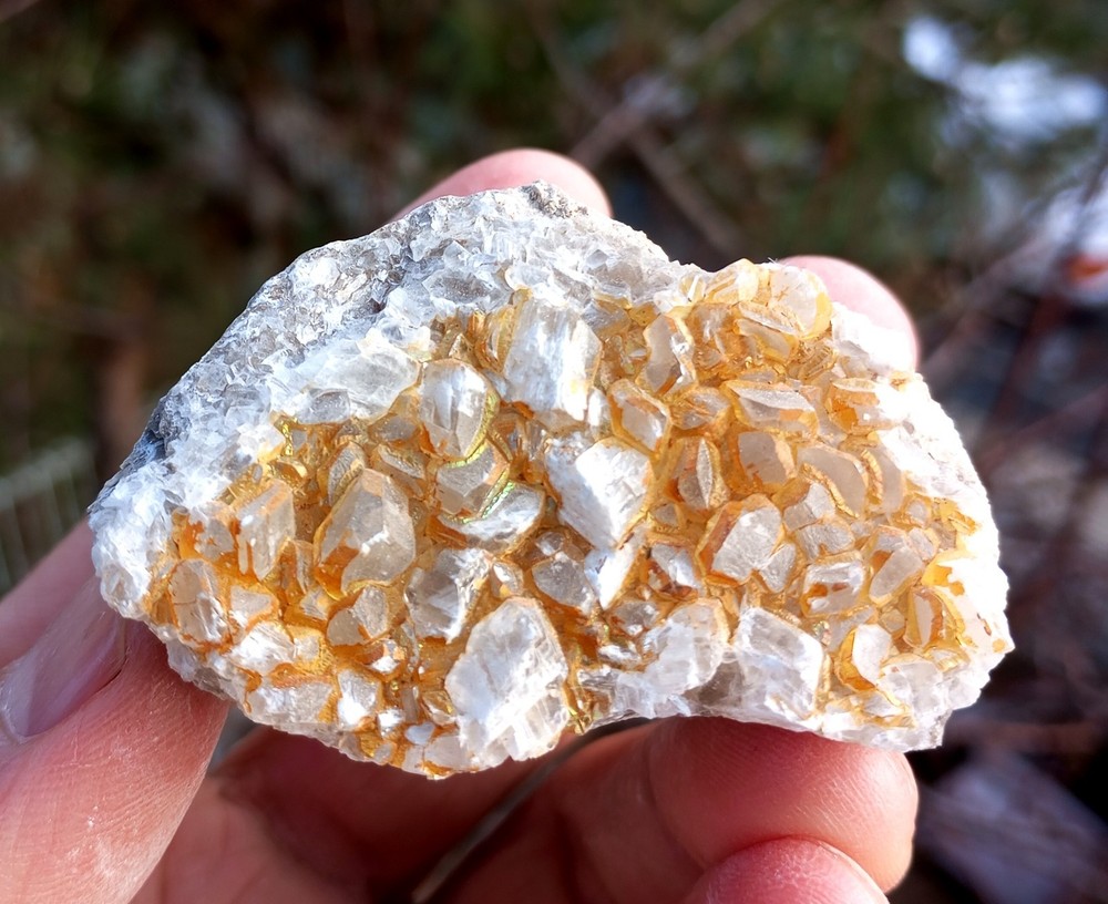 Rainbow Reflected Calcite Crystal Cluster