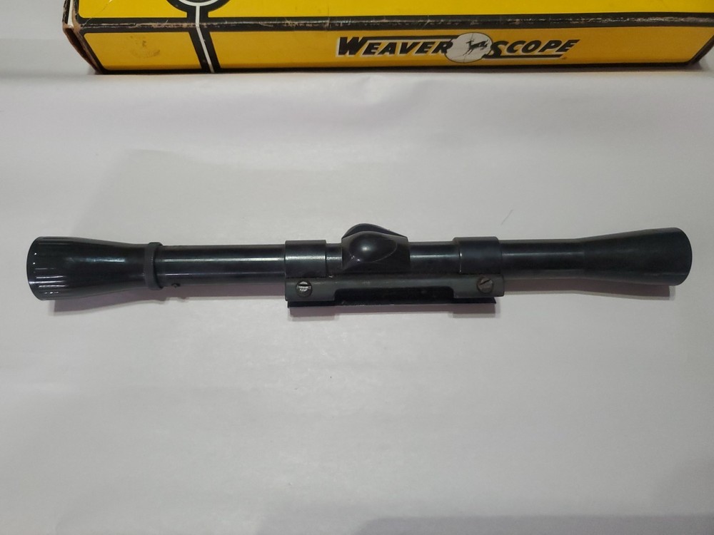 VINTAGE WEAVER C4 SCOPE WITH TIP OFF MOUNT AND ORIGINAL BOX