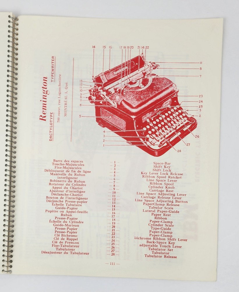 Vintage LaSalle Bilingual Method Elementary Course For Typing Book Montreal
