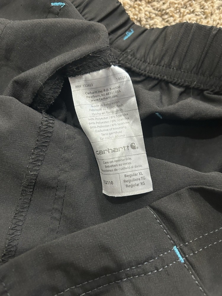 Black & Blue Carhartt Uniform Scrub Set XL