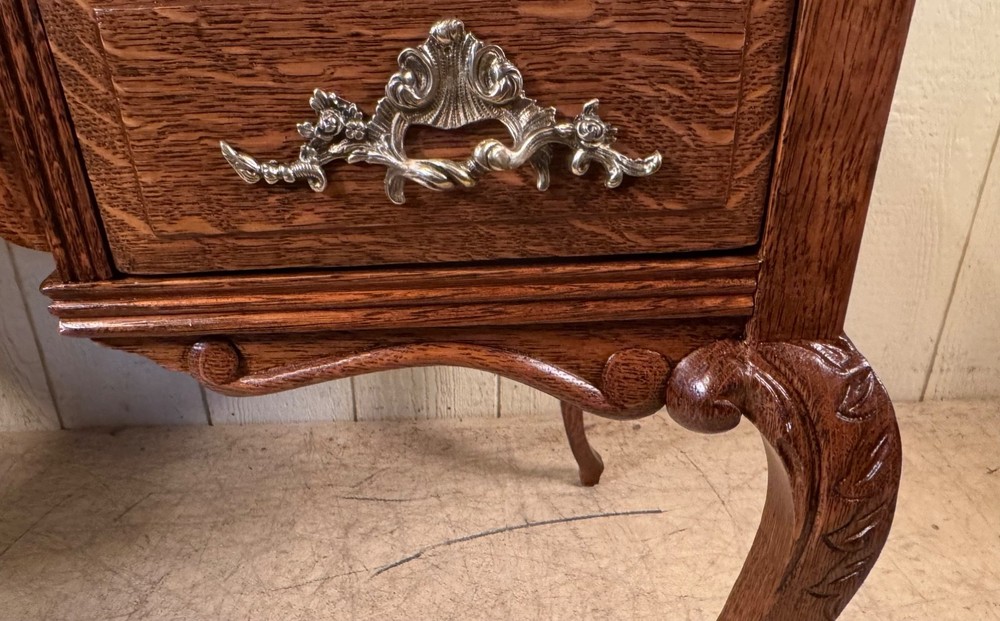 Antique Quarter-Sawn Oak Desk/Library Table