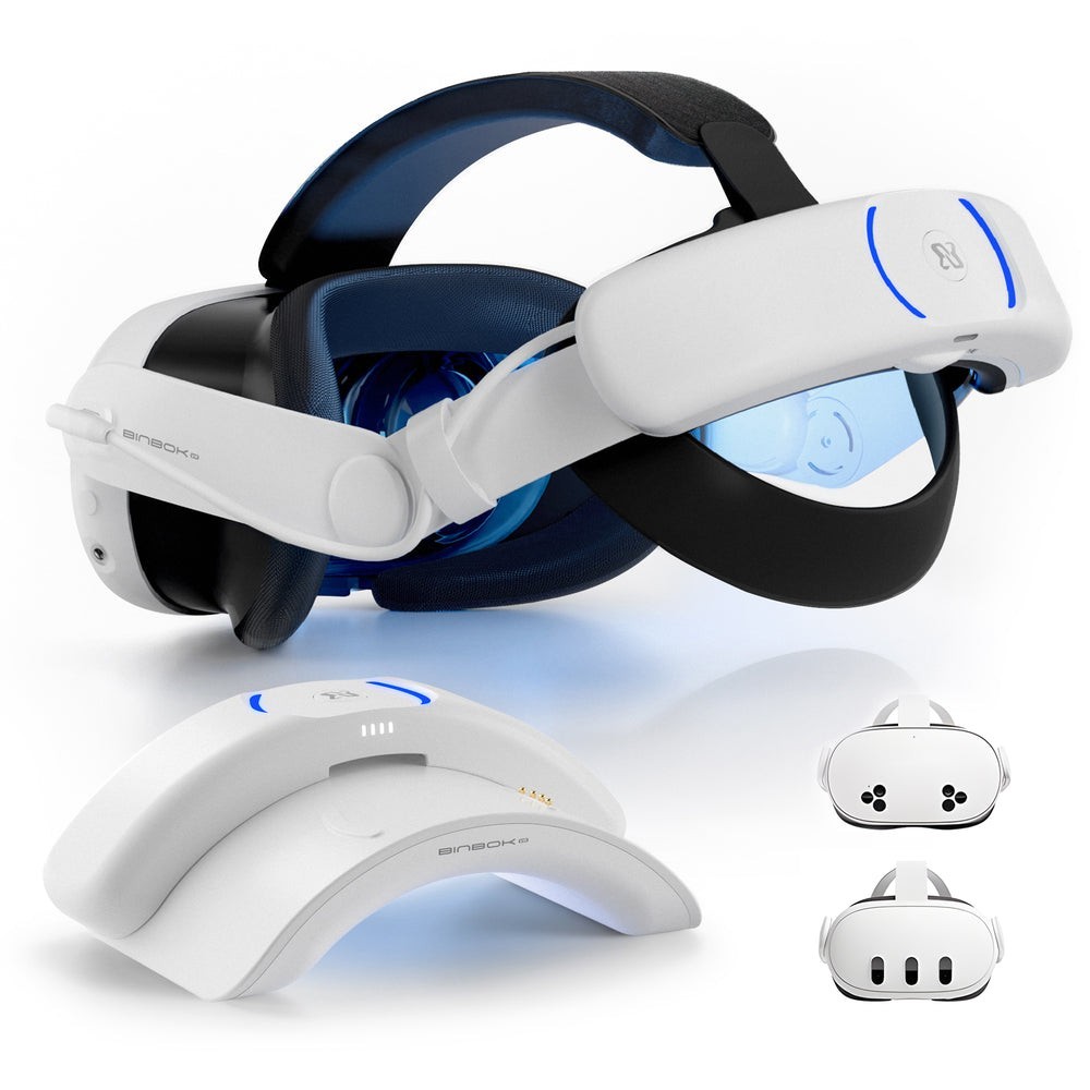 BINBOK VR T3S Plus Head Strap with 2 Magnetic Battery Pack for Quest 3