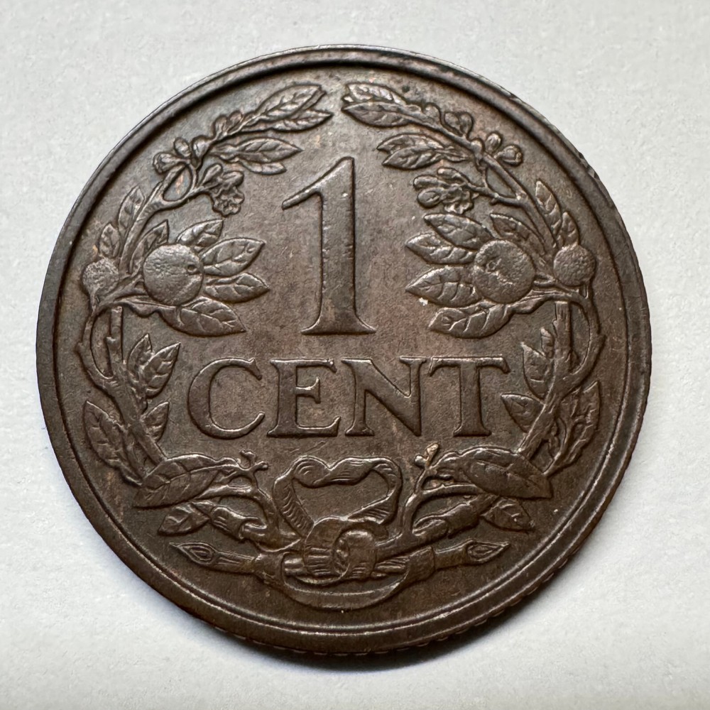 1937 Netherlands 1 Cent - Coin C#-022