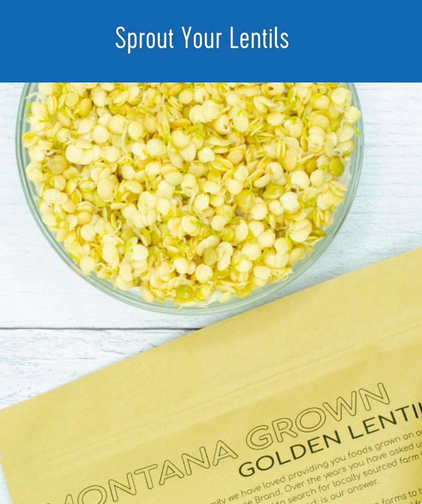 Clear Creek Golden Lentils 4 lbs Drawstring Bag